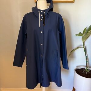 Stutterheim M Navy Hooded Raincoat